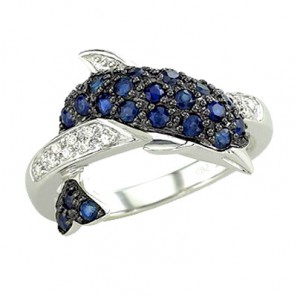 Dolphin Rings on Sapphire Dolphin Jewelry Ring   Jewelry